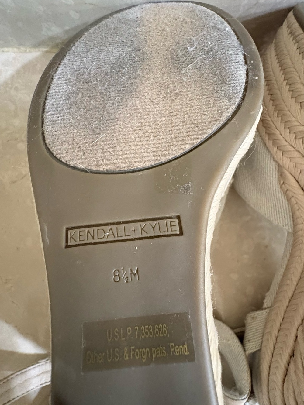 Kendall and Kylie Distressed Wedges, Worn Once - Picture 7 of 9